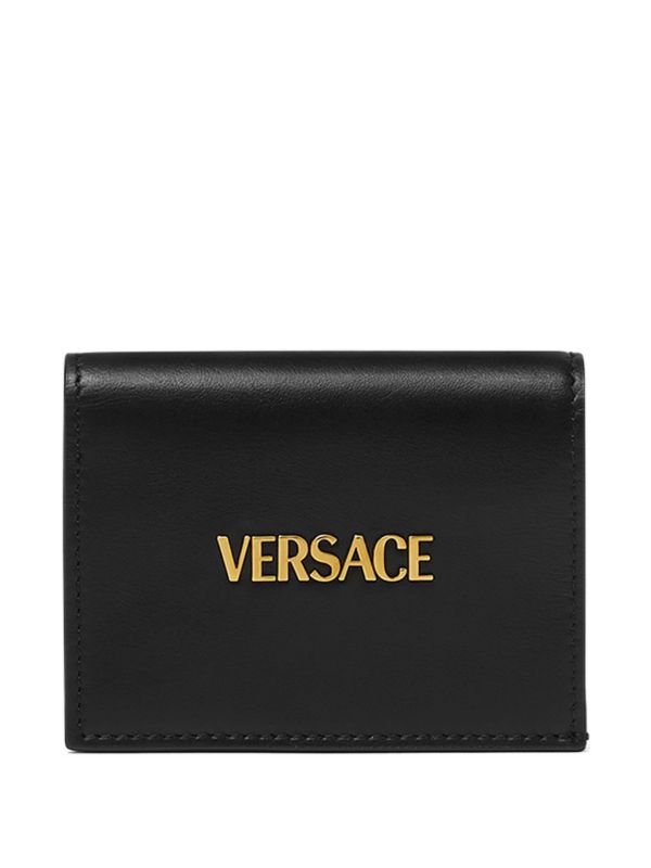 Versace ヴェルサーチェ タグ 二つ折り財布 | ブラック | FARFETCH JP