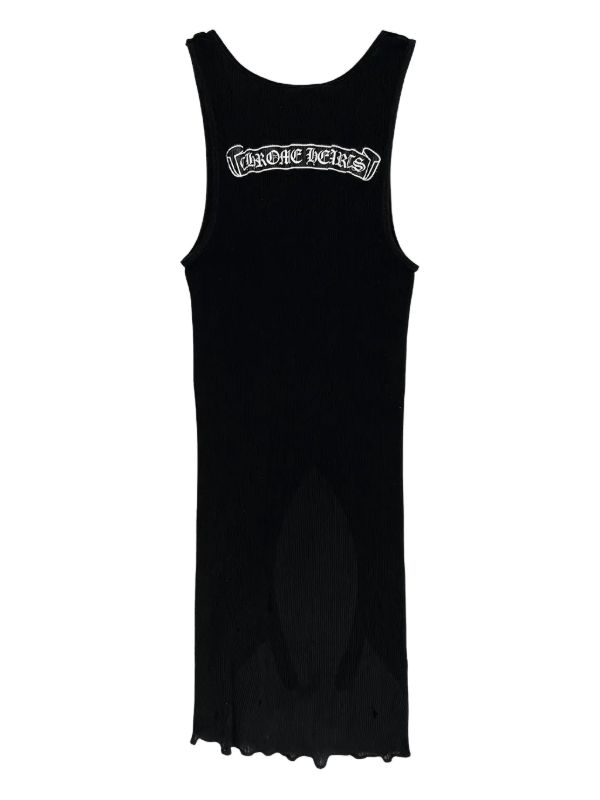 Chrome Hearts Scroll Logo Tank Top | Black | FARFETCH