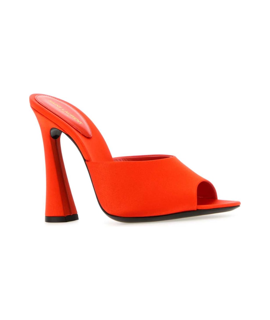 Saint Laurent Orange Satin Suite 105 Sabot | italist, ALWAYS LIKE