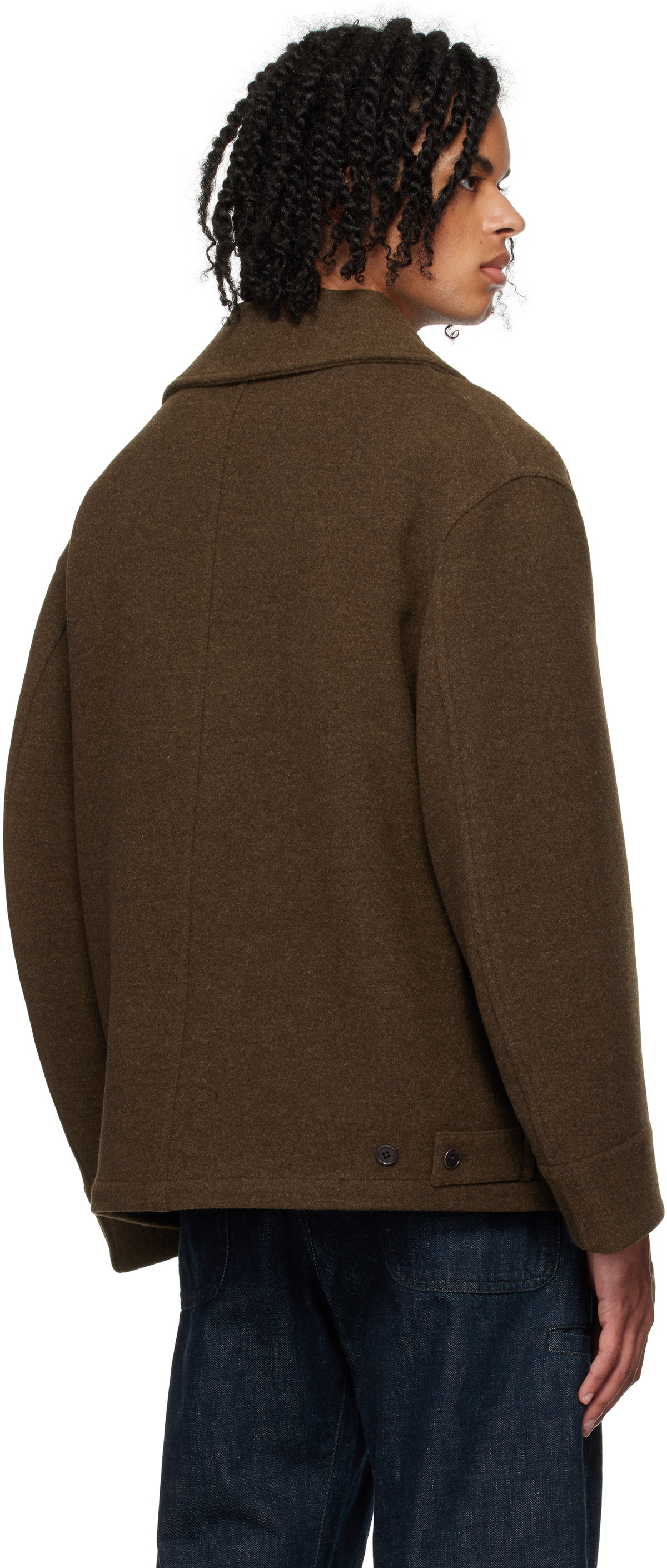 LEMAIRE Brown Dispatch Peacoat Lemaire