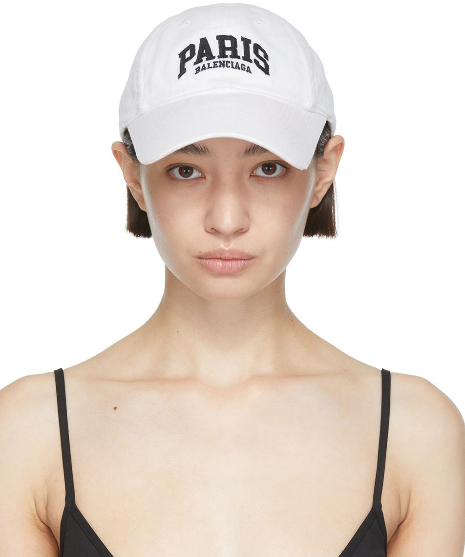 Balenciaga White Paris Cap Balenciaga
