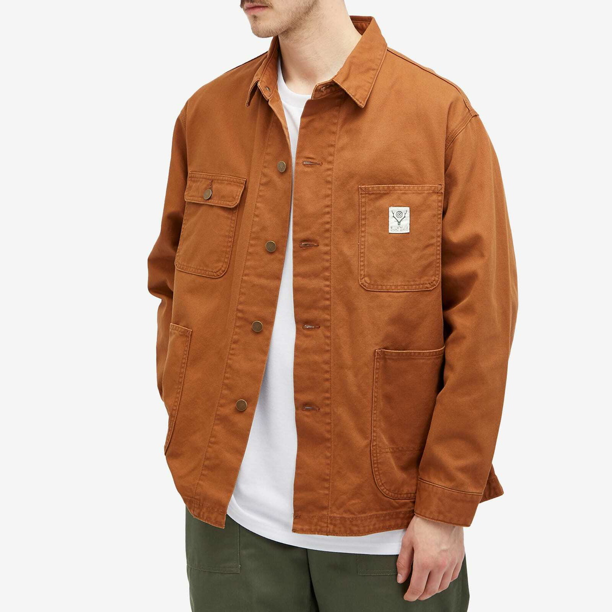 South2 West8 Men's Coverall Jacket in Brown South2 West8