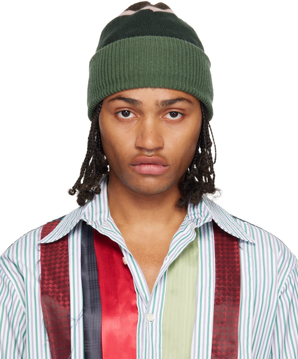 Edward Cuming Red & Brown Stoner Beanie Edward Cuming