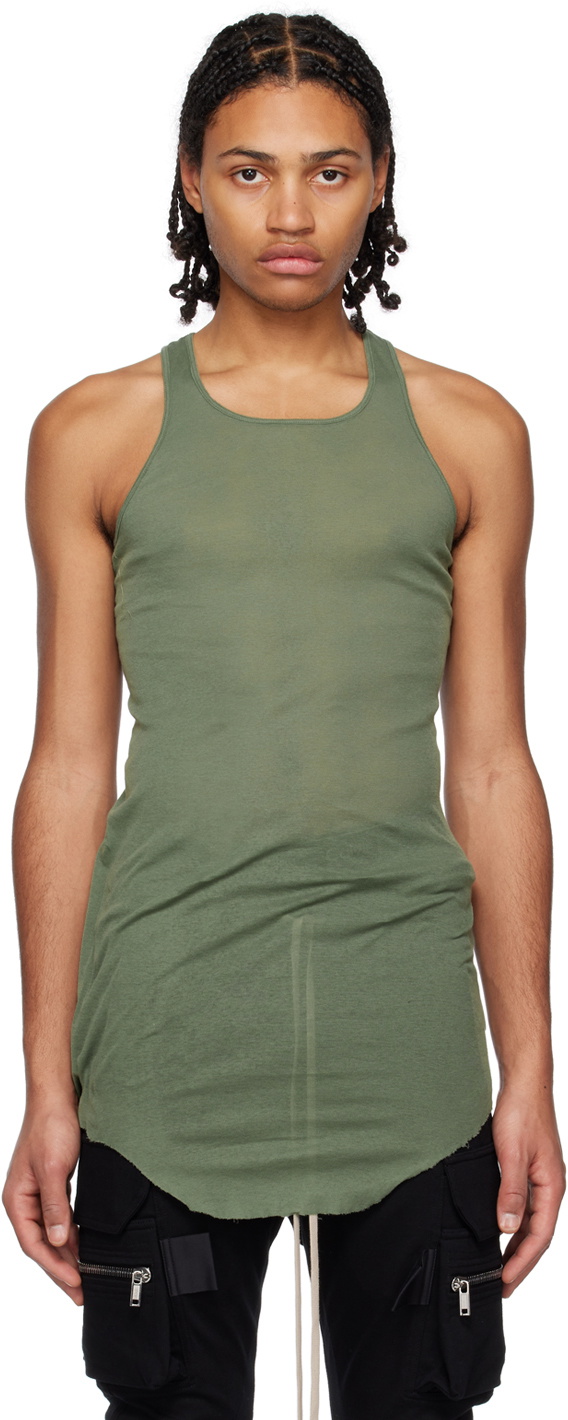 Rick Owens Khaki Basic Tank Top Rick Owens