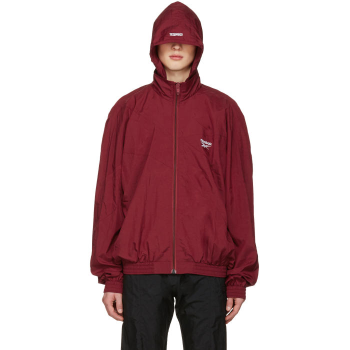 Vetements Burgundy Reebok Edition Classic Track Jacket Vetements