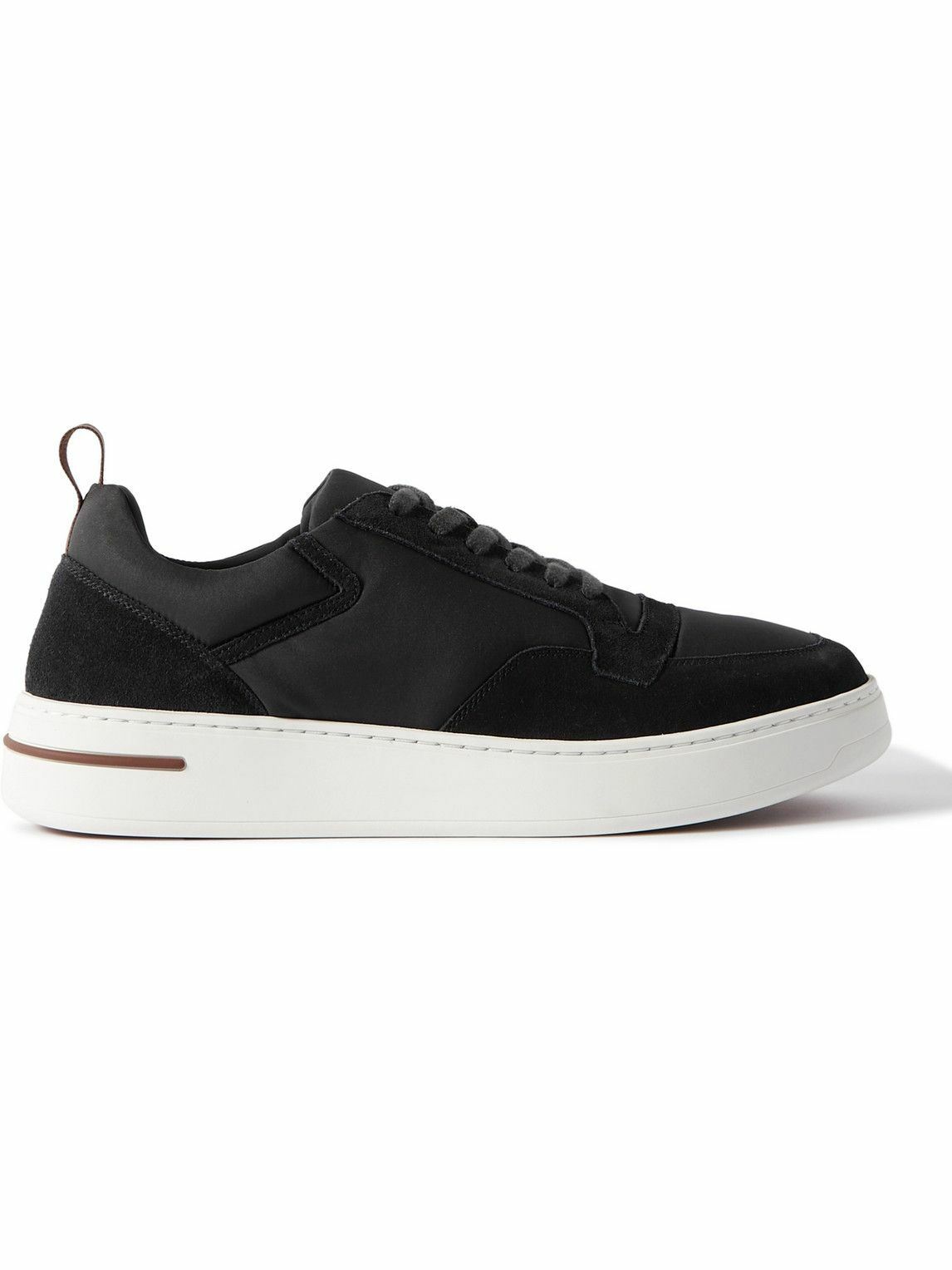 Loro Piana - Newport Suede-Trimmed Shell Sneakers - Black Loro Piana