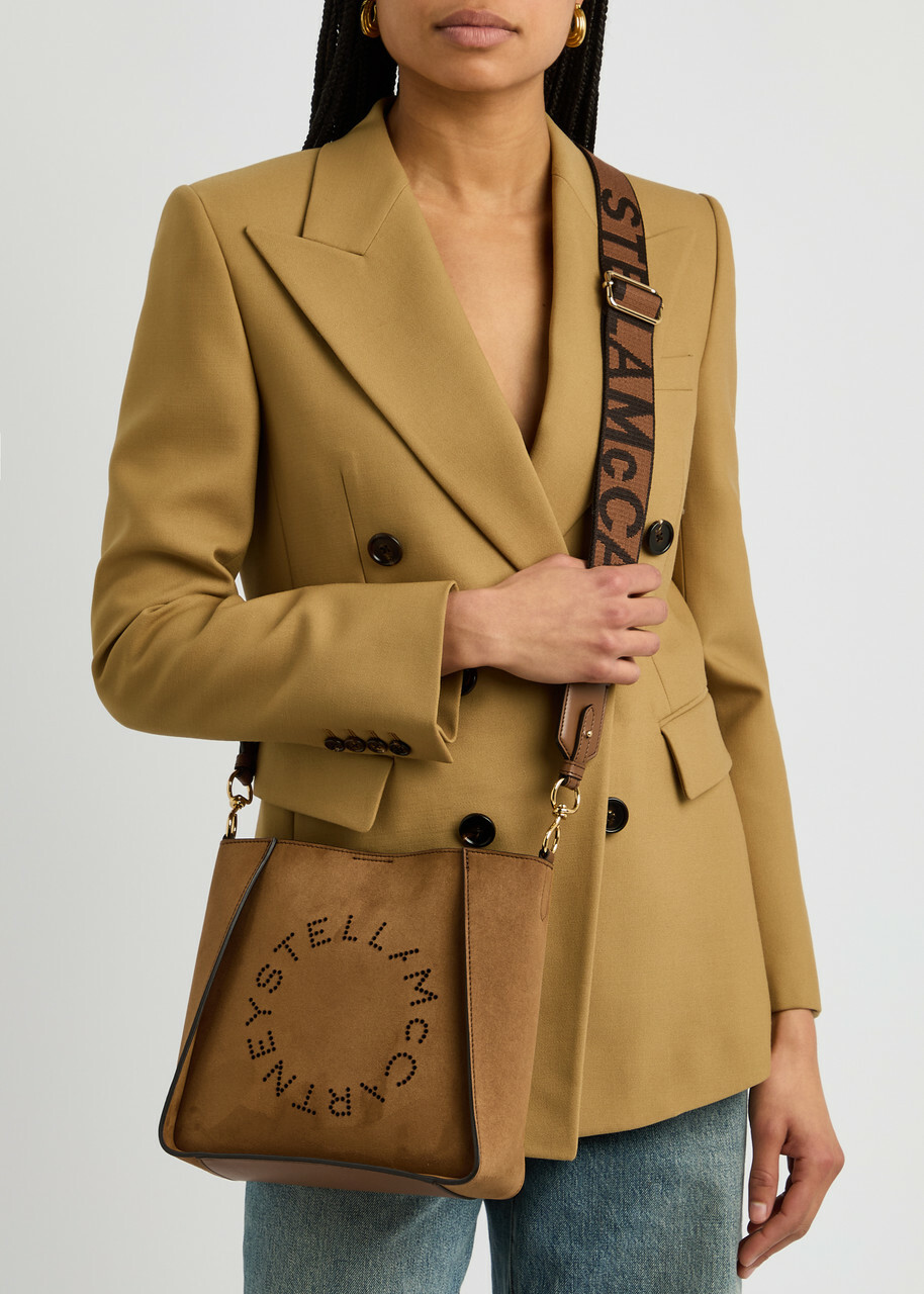 Stella Mccartney Stella Logo Mini Faux Suede Cross-body bag