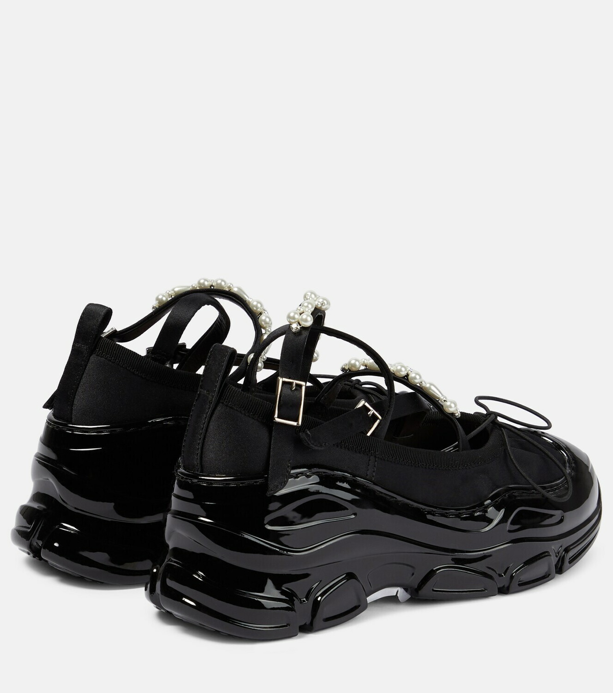 Simone Rocha Low Trek faux pearl-embellished shoes Simone Rocha