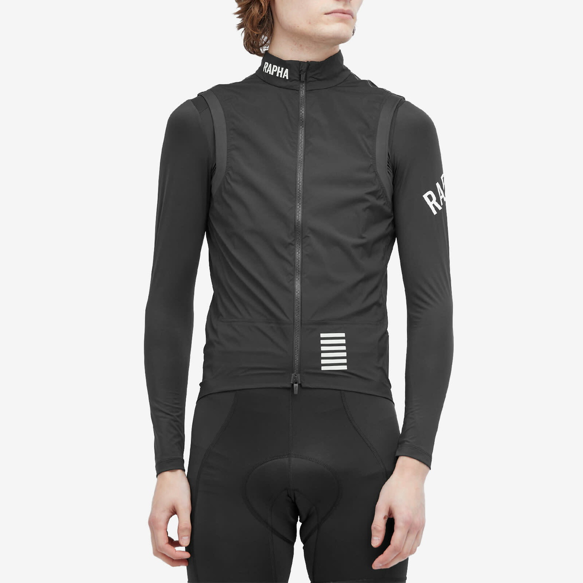 Rapha Men's Pro Team Lightweight Gilet in Black/White Rapha