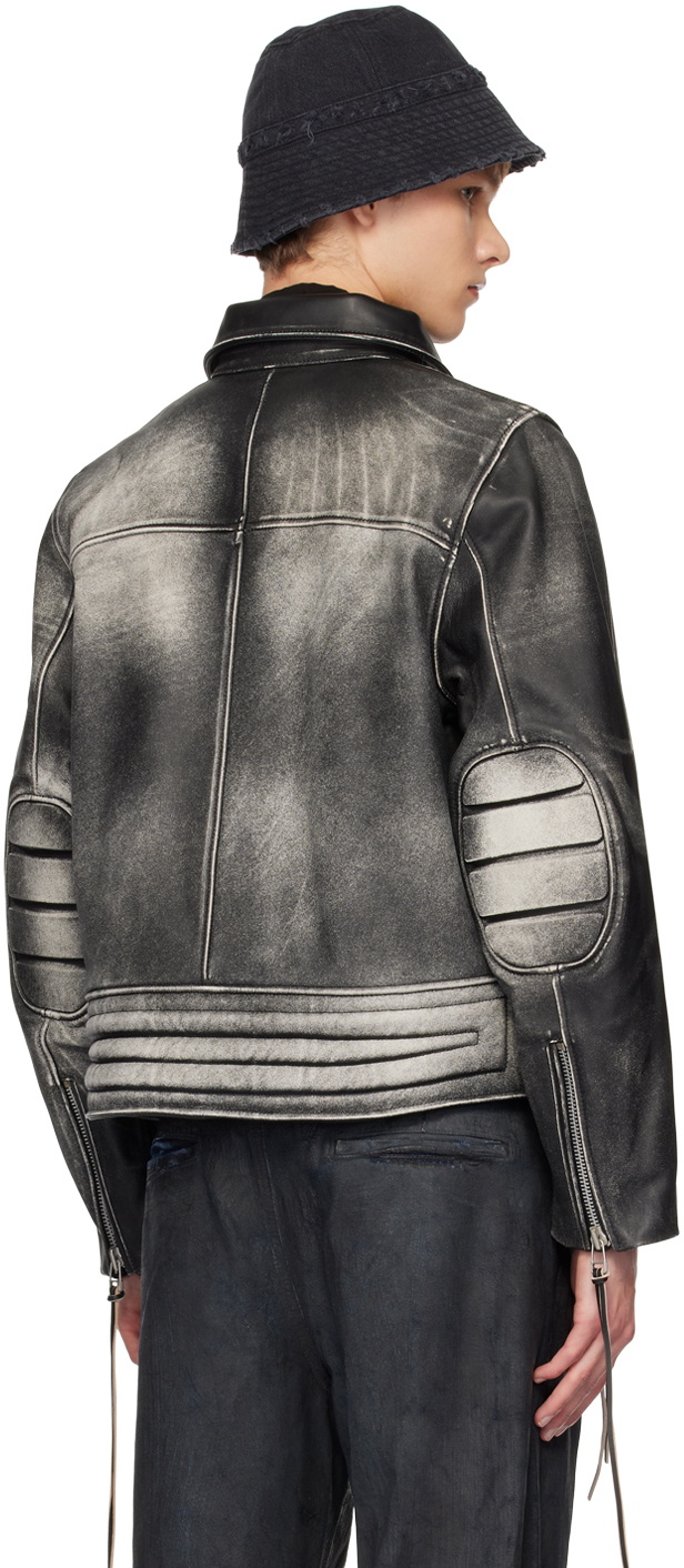 EYTYS SSENSE Exclusive Black Flux Leather Jacket Eytys