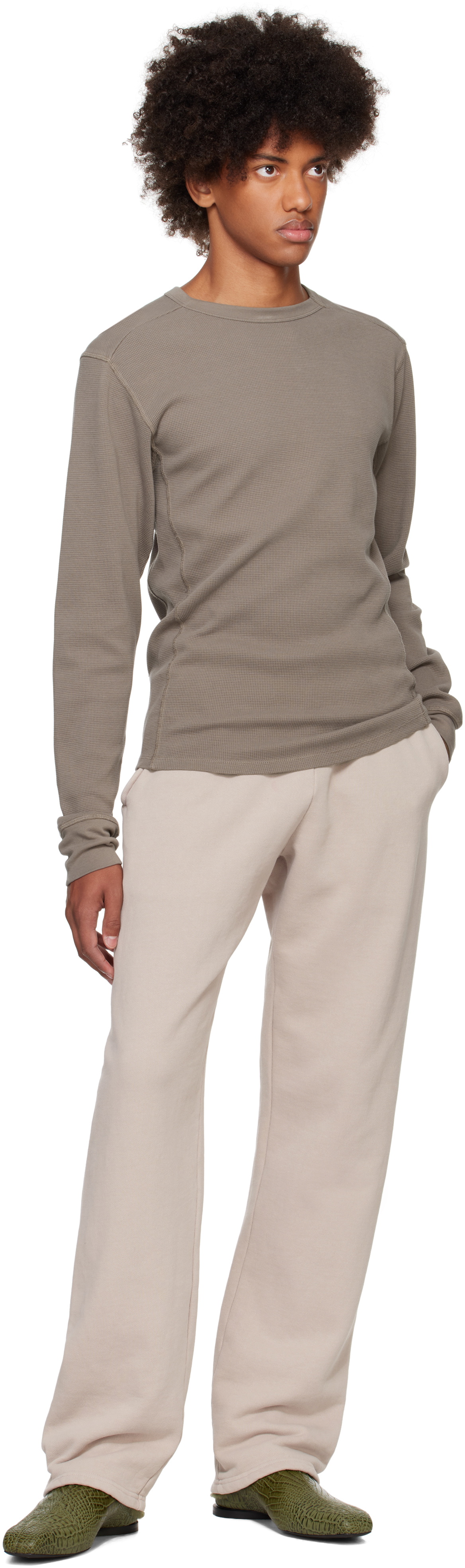Entire Studios Gray Thermal Long Sleeve T-shirt Entire Studios