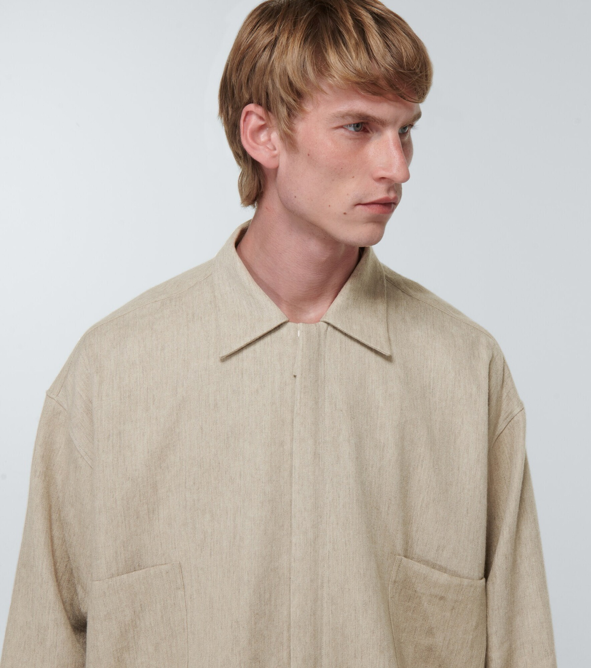 The Row - Amoneto linen and cashmere blouson jacket The Row