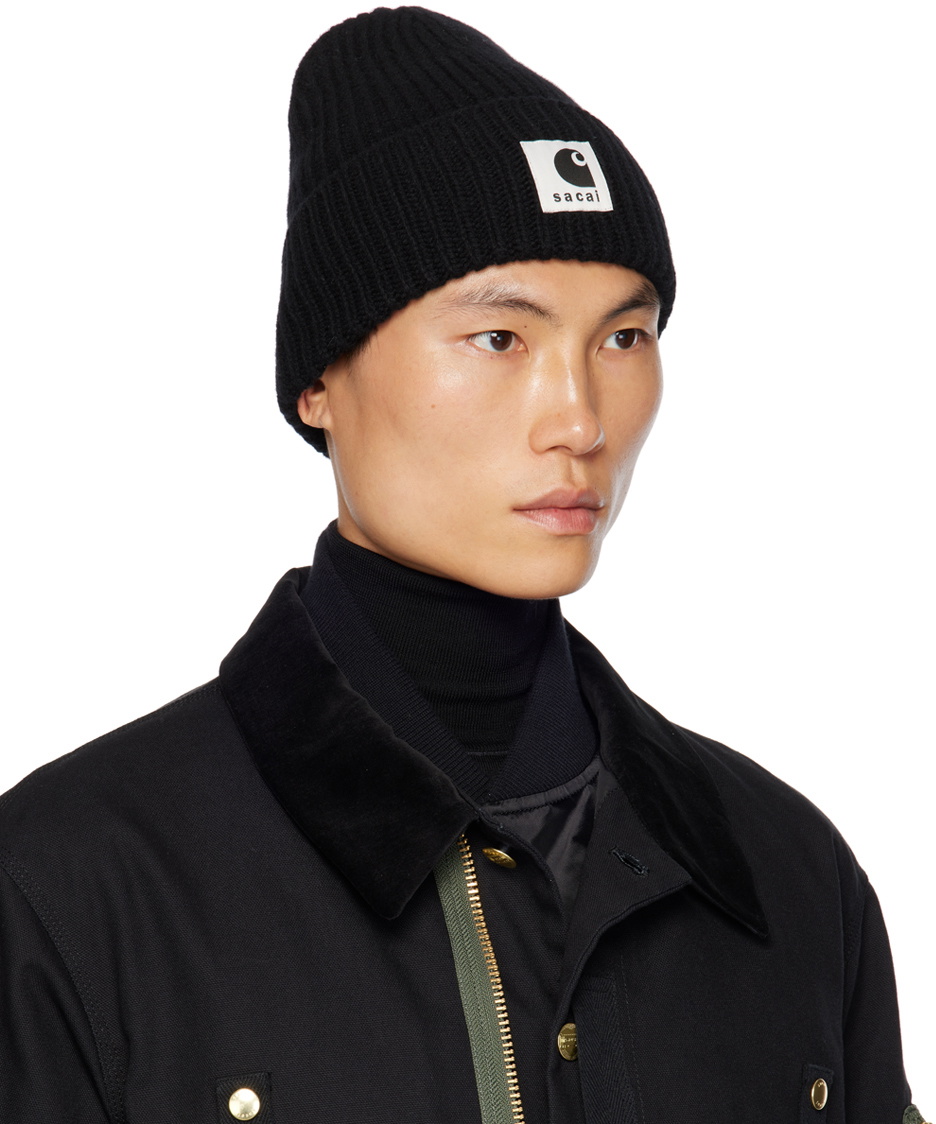 sacai Black Carhartt WIP Edition Beanie Sacai