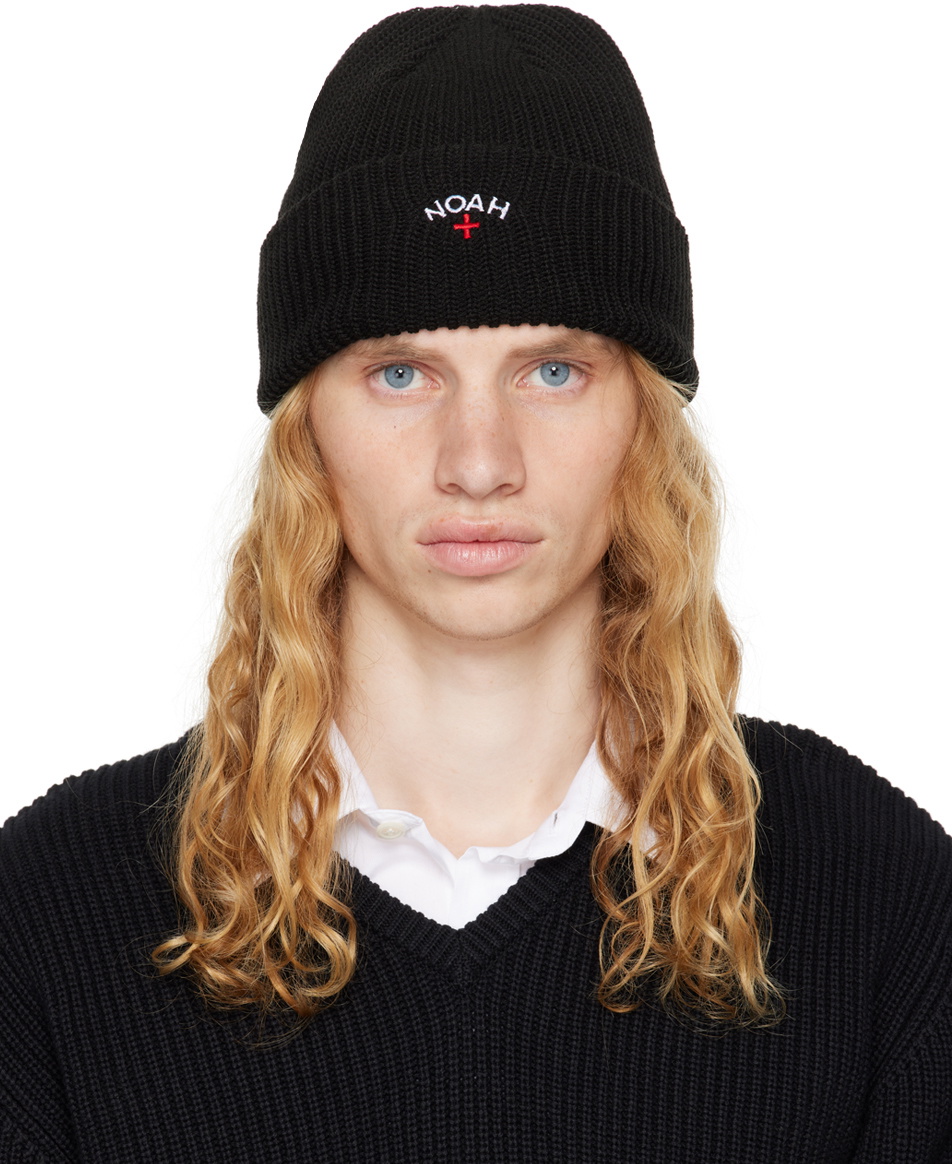 Noah Black Core Logo Beanie Noah NYC