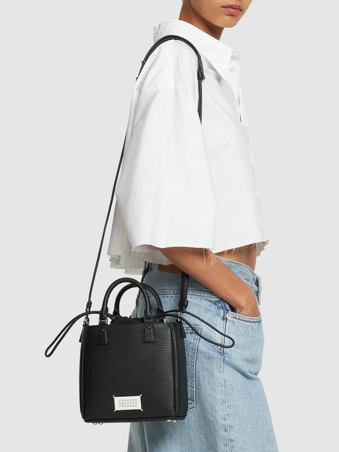 MAISON MARGIELA - 5ac Tote Vertical Grained Leather Bag Maison