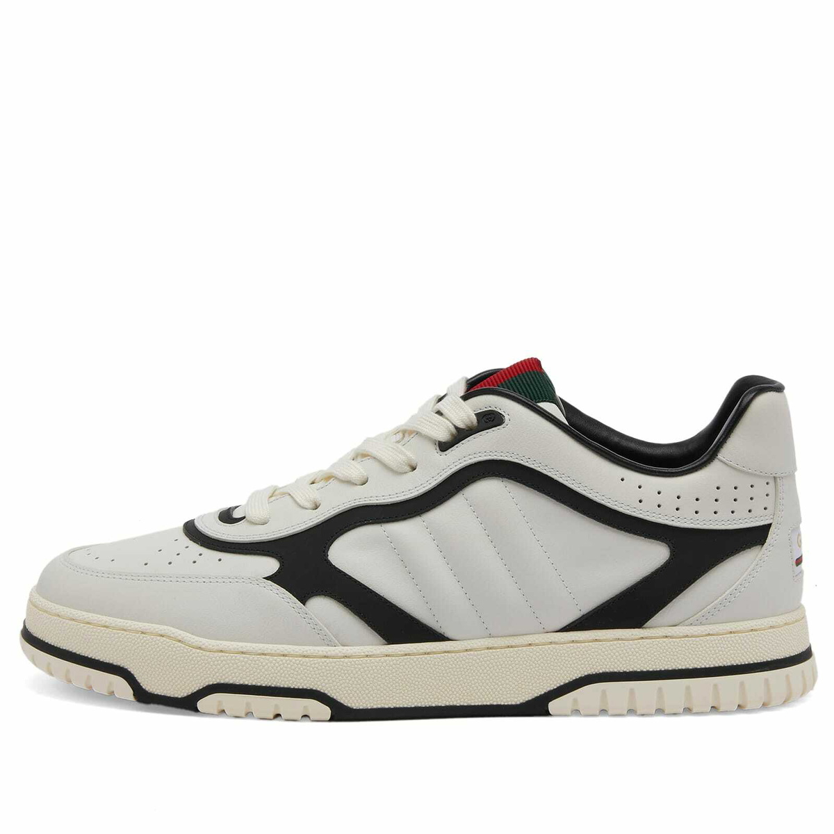 Gucci Men's Re-Web Sneaker in White/Black Gucci