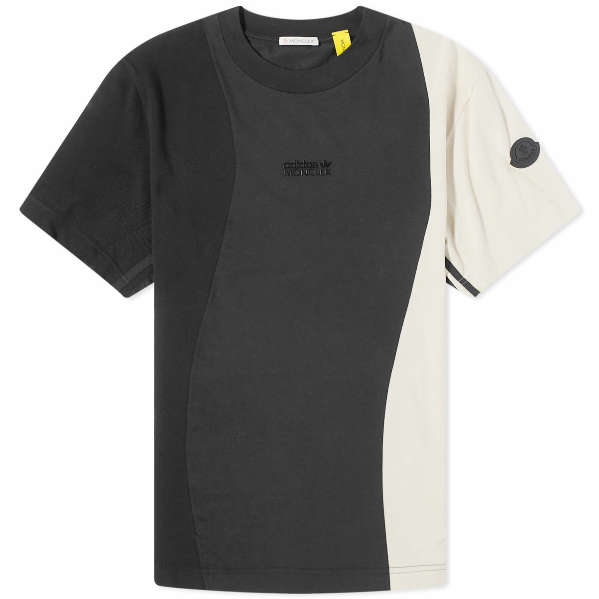 Moncler x adidas Originals Panel T-Shirt in Black/Ecru Moncler