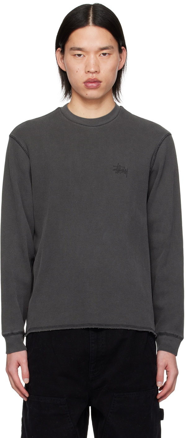 Stüssy Black Thermal Sweatshirt Stussy