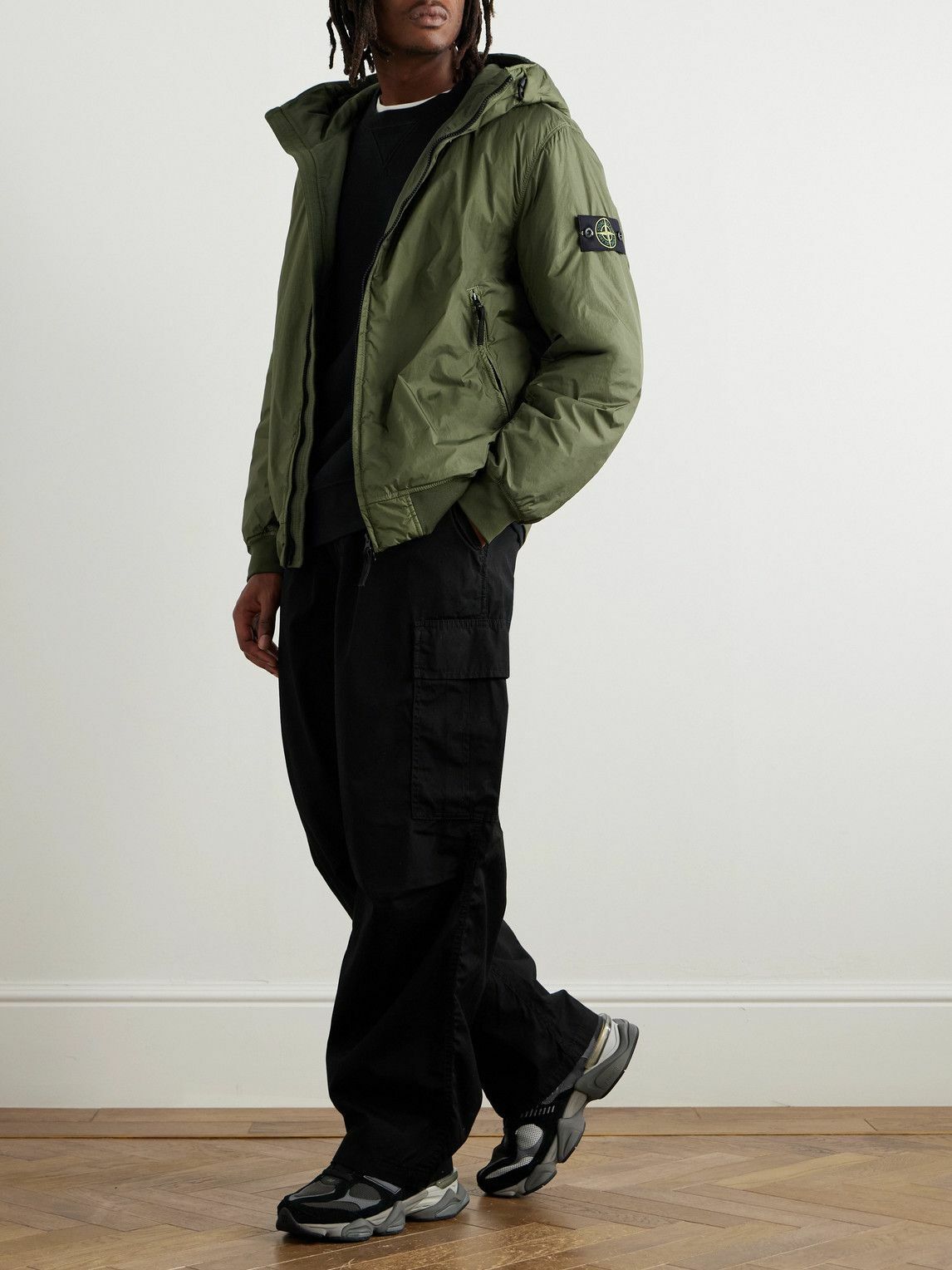 Stone Island - Logo-Appliquéd Garment-Dyed Crinkle Reps Nylon