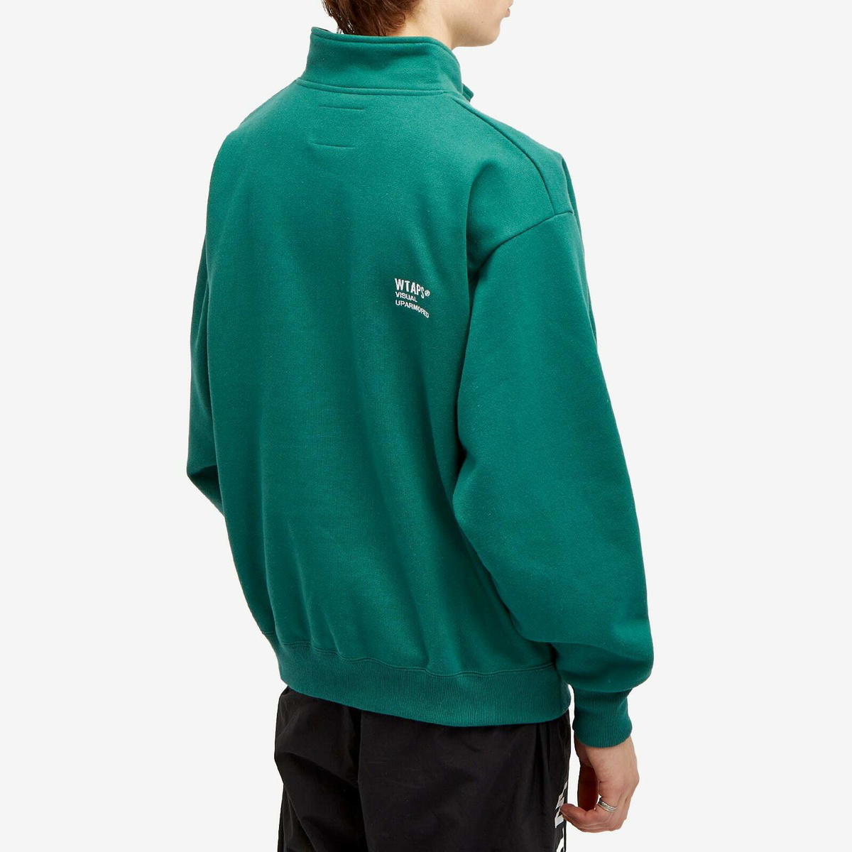 WTAPS Men's 05 Quarter Zip Sweatshirt in Green WTAPS