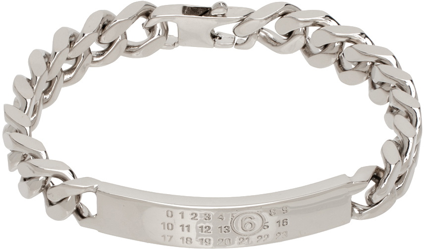 MM6 Maison Margiela Silver Classic Chain Bracelet MM6 Maison Margiela
