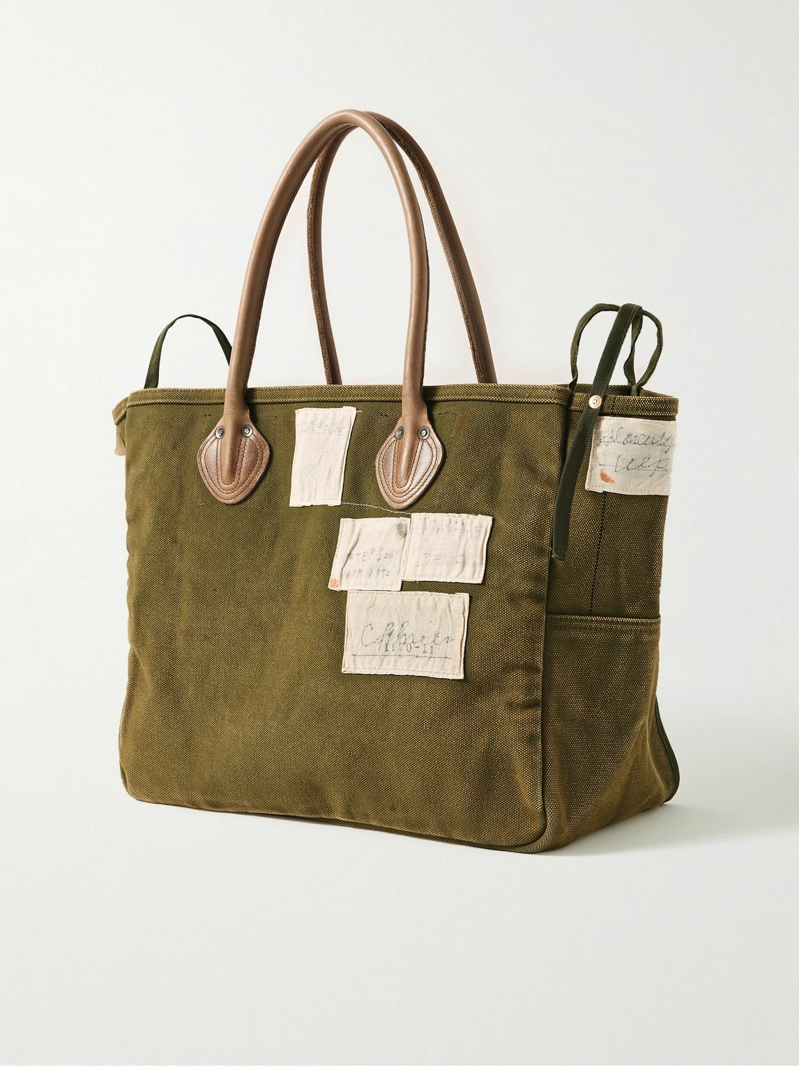 KAPITAL - #4 MILK BAG Small Leather-Trimmed Embellished Canvas