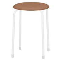 TOKIO 丸イス（座:ビニールレザー スタッキング可能） ライトブラウン