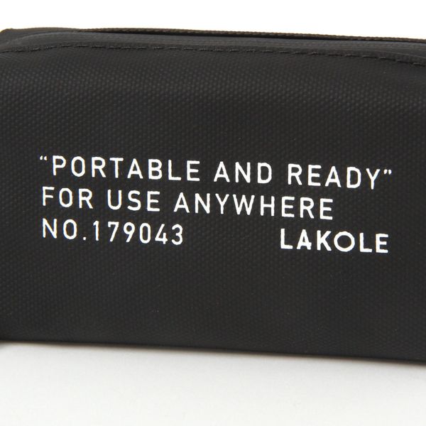 ポーチ 撥水 WRミニスクエアポーチ ブラック LAKOLE/ラコレ - アスクル