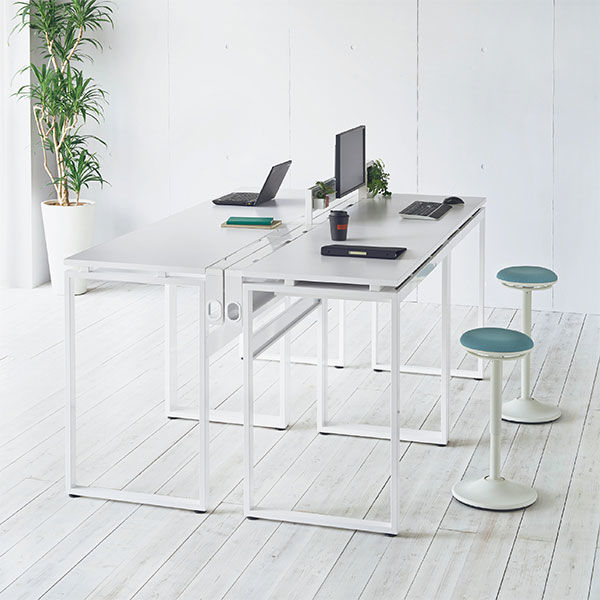 Ceha プレノデスクシステム ハイデスク 引出し無し オーク天板