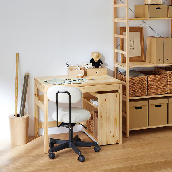 無印良品 パイン材デスク幅86cm 幅86×奥行58×高さ70cm 良品計画 - アスクル