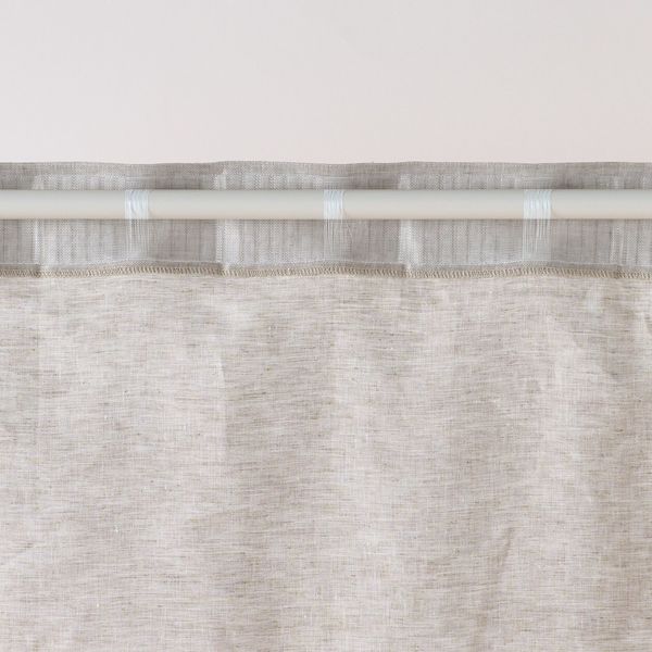 無印良品 麻平織ノンプリーツカーテン 幅100×丈135cm用 オフ白 良品