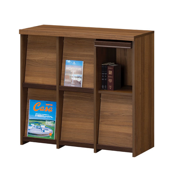 白井産業 セパルテック 重厚感のある本棚 フラップ扉 飾り棚 A4対応