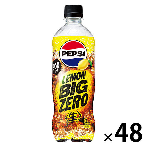 サントリー ペプシ＜生＞BIG ZERO LEMON 600ml 1セット（48本） - アスクル