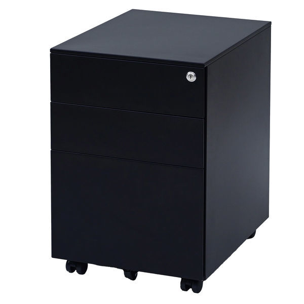 山善（YAMAZEN） スチール サイドキャビネット 3段 幅390×奥行500×高さ