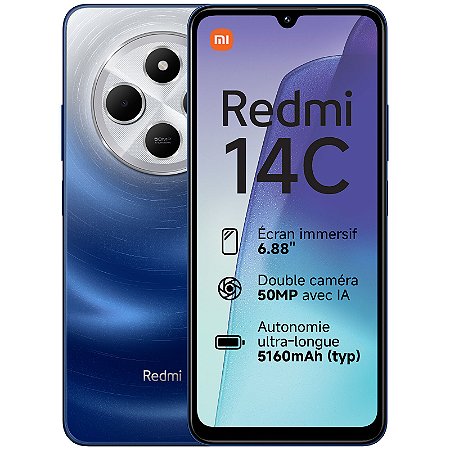 Smartphone Redmi 14C, Câmera 50Mp, Tela 120Hz, Versão Global