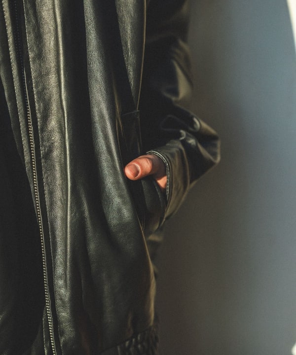 BEAMS寬BEAMS 4 口袋皮革夾克衫（Blouson Leather Blouson）在線發售