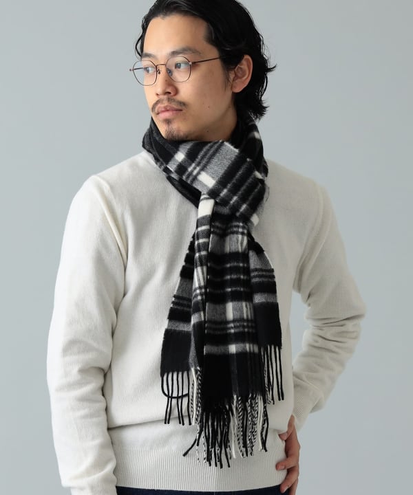 BEAMS F（ビームスF）Johnstons of Elgin / カシミヤ タータンチェック