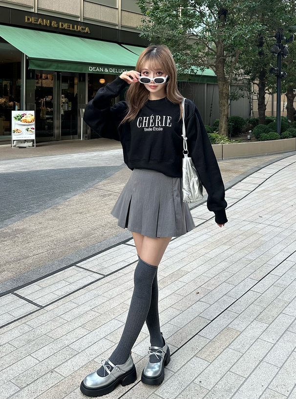 インパン裏地付きボックスプリーツミニスカート[ai72] | レディース