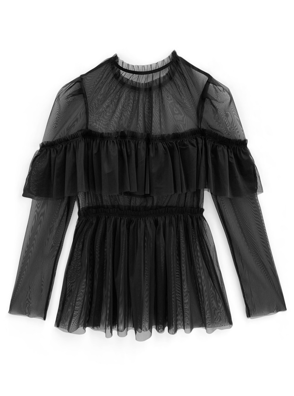 シアーチュールフリルトップス[dh1313] | レディースファッション通販