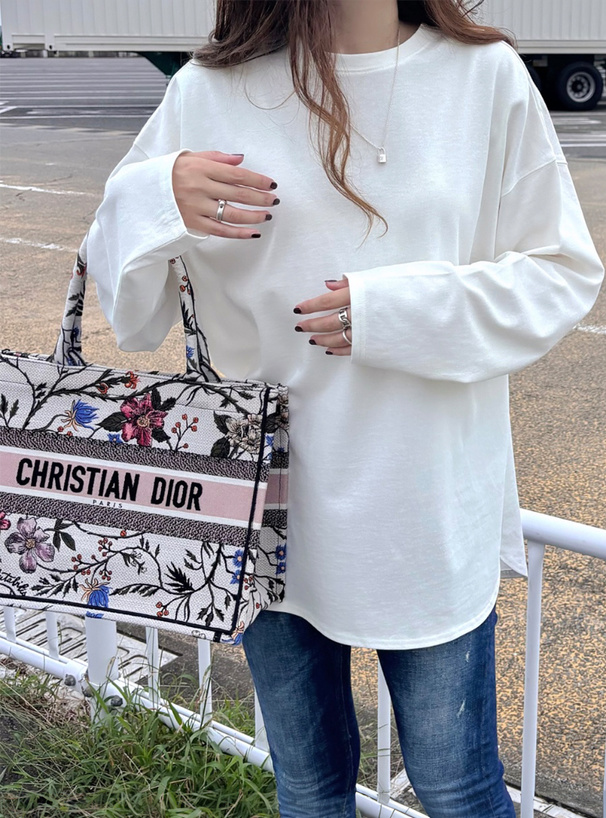 ラウンドヘムビッグロンT[fo1709] | レディースファッション通販の