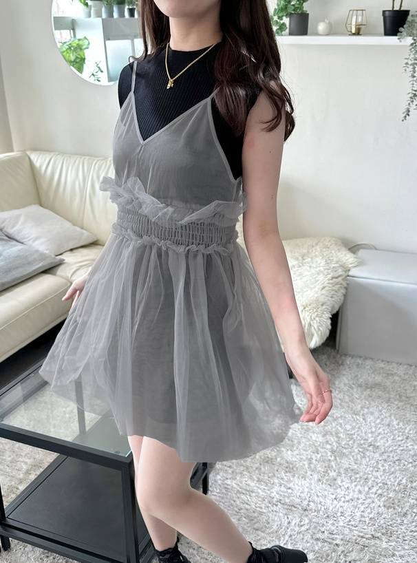 チュールキャミビスチェ×ニットトップスセットアップ[tu1109