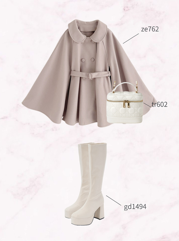 ベルト付きケープコート[ze762] | レディースファッション通販の