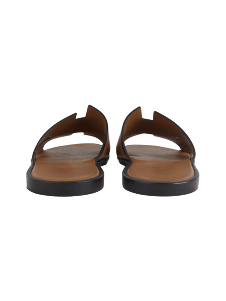 Chinelo Hermès Izmir Marrom Gold | Zivē Club