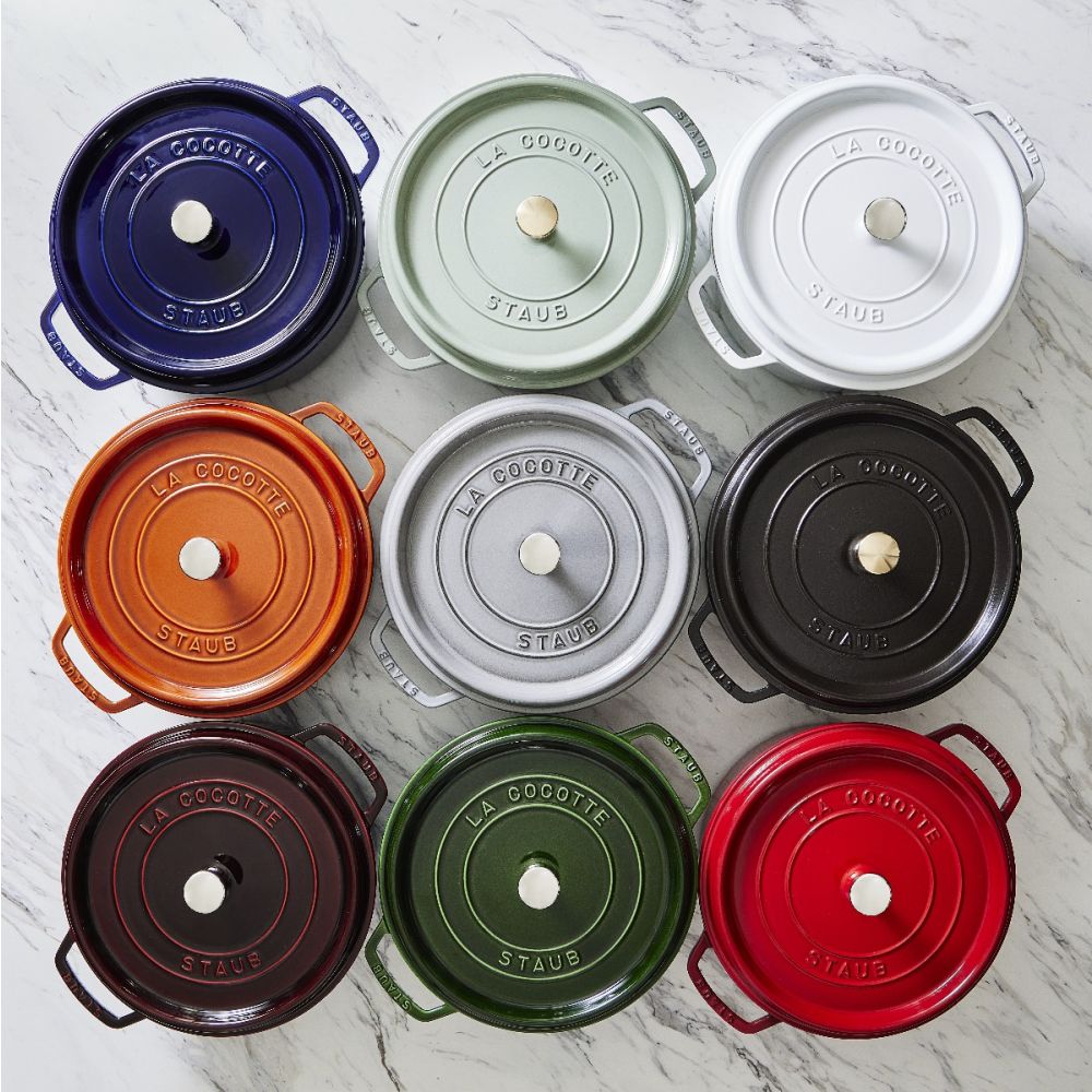 Staub Round Cocotte/Dutch Oven 7qt - Basil Green 1102885