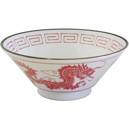 レトロ中華 ラーメン鉢 龍 赤｜【ハンズネットストア】
