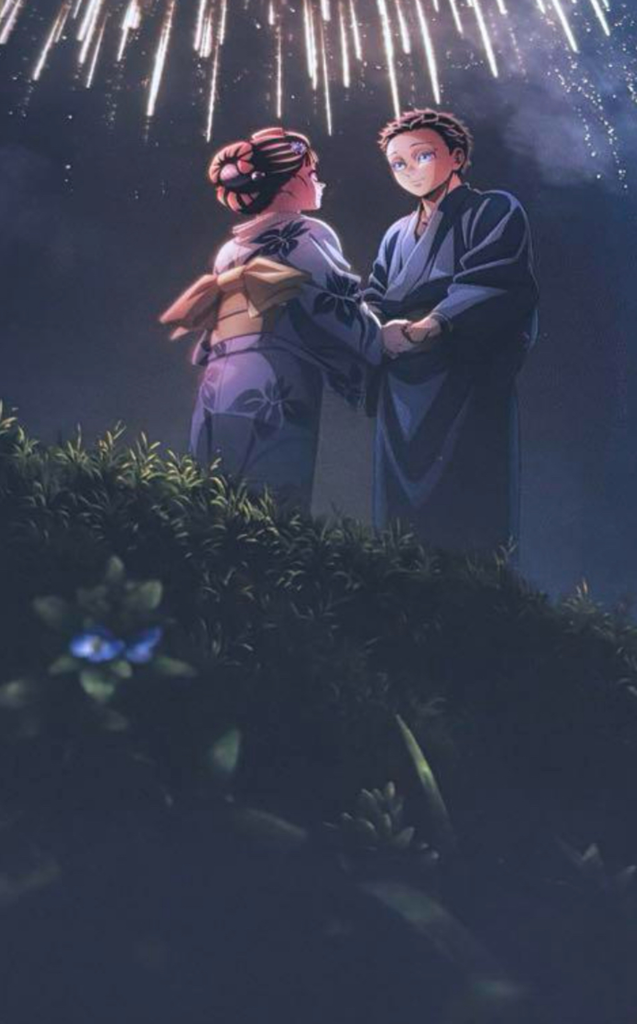 鬼滅の刃、狛治と恋雪のキービジュアルの特典に描かれた花は桔梗？花