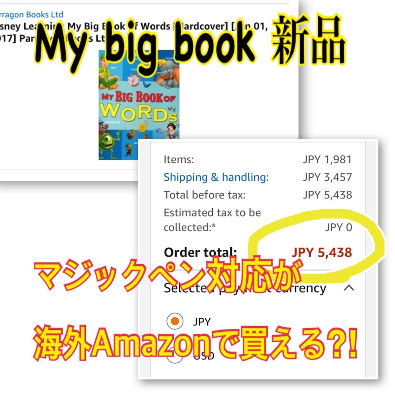 海外AmazonでMy big book of words購入！DWEのマジックペンが無事使え