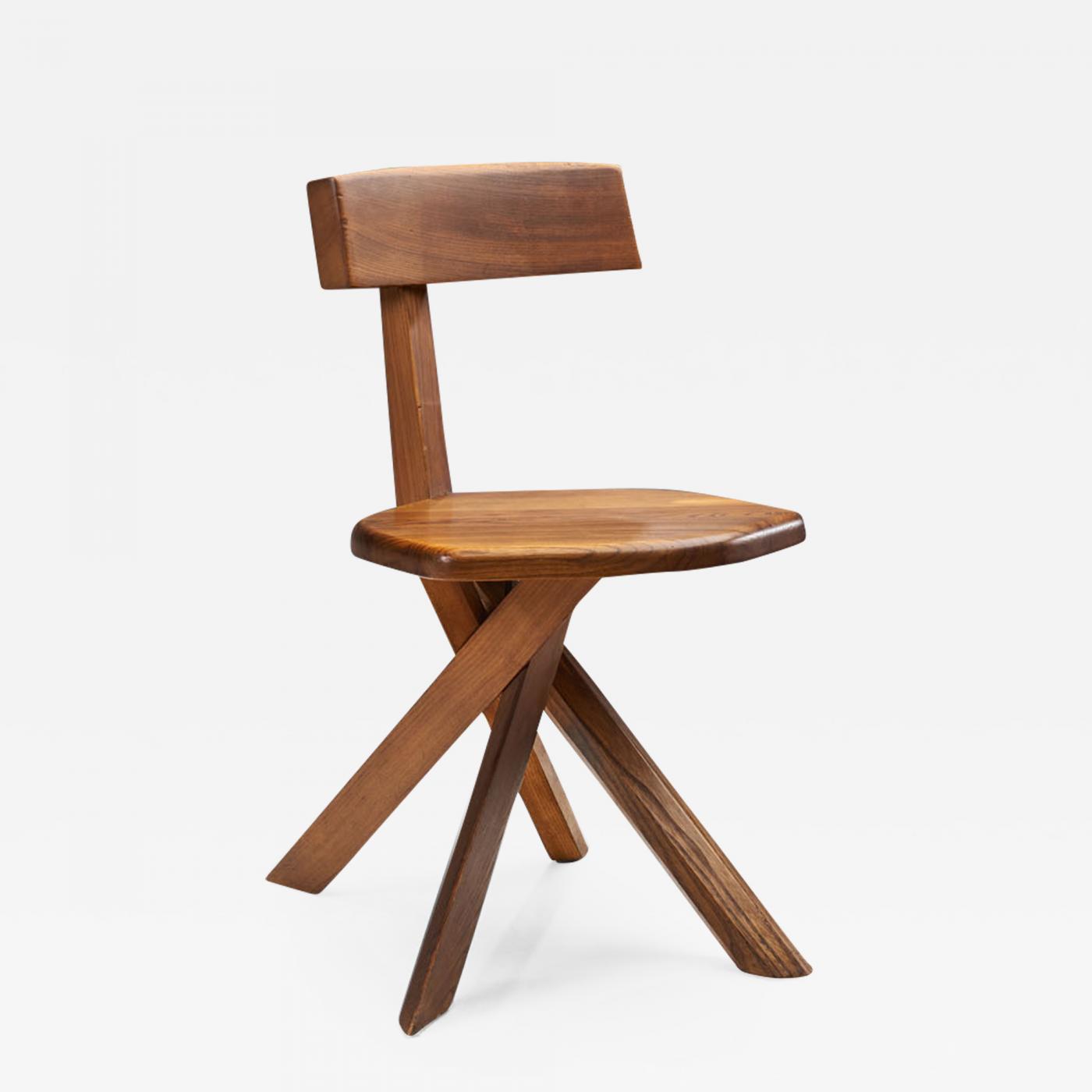 Pierre Chapo - Pierre Chapo “S34” Solid Elm Chair, France 1960s