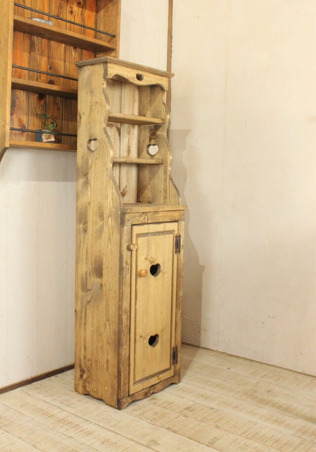 ハートのスリムキャビネット カントリー家具 | iichi 日々の暮らしを