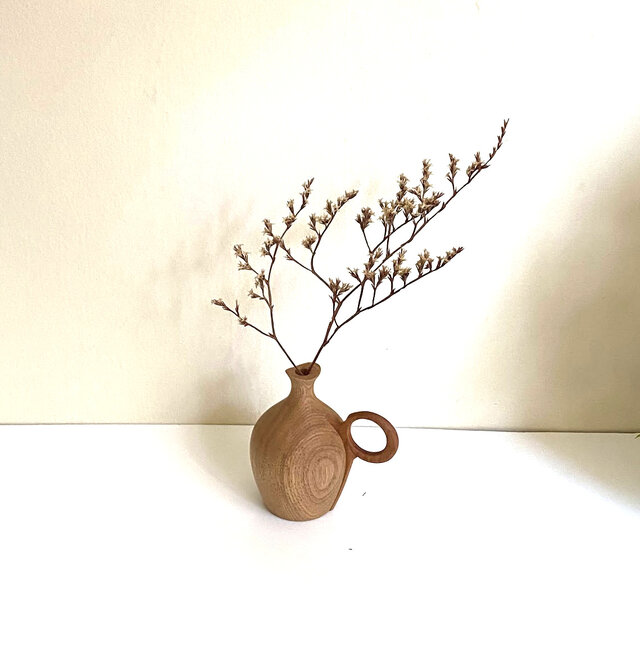 ドライフラワー用一輪挿し 高さ9.5cm タモ×チェリー | iichi 日々の
